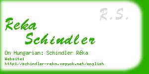 reka schindler business card